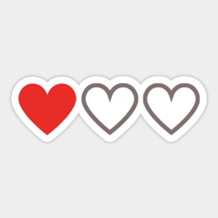 life hearts Sticker